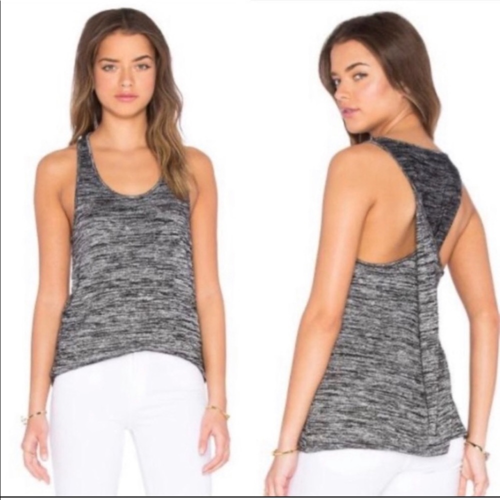 Rag & Bone Twist Back Grey Racerback Athletic Tank Size XXS